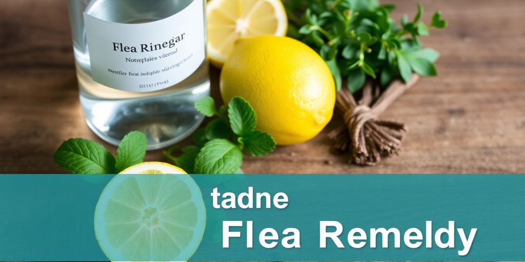 Ingredientes naturais para remédio caseiro contra pulgas.